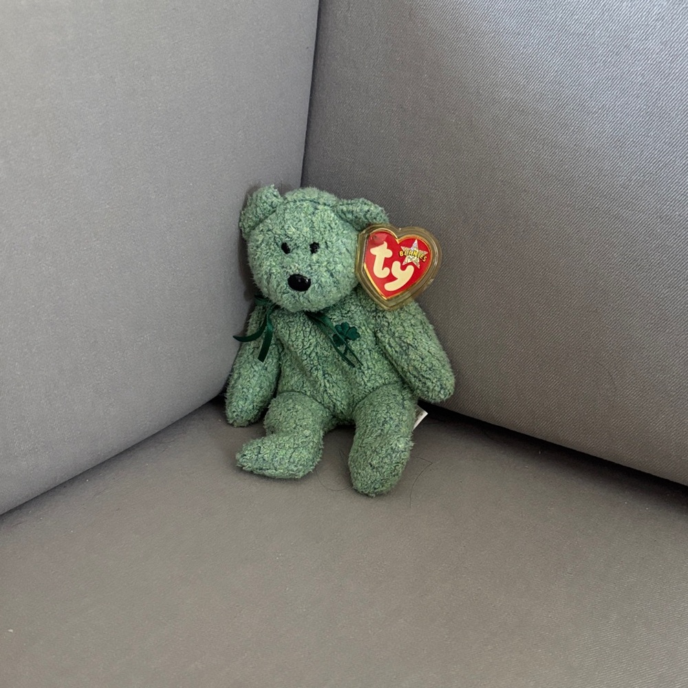 Ty Forest Green Plush Bear